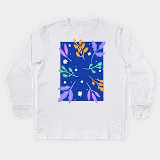 Abstract leafs Kids Long Sleeve T-Shirt